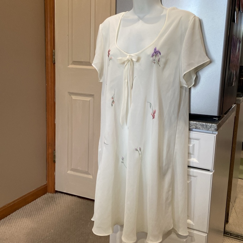 Beautiful cream, sheer polyester French dress.